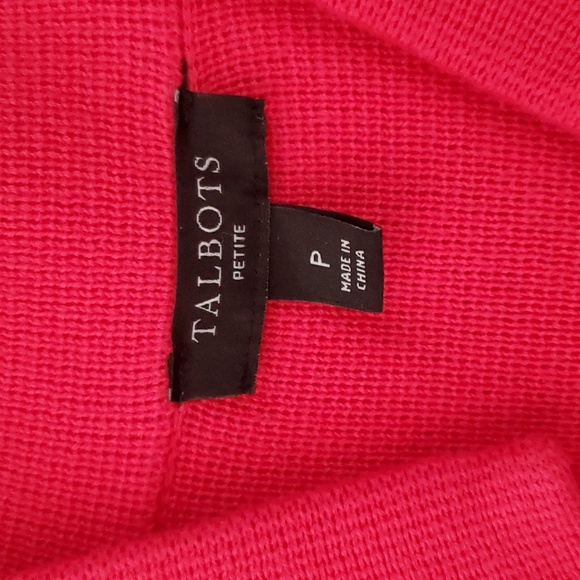 New without tags Talbots petite fuschia knit perfect style jacket. - Picture 4 of 4